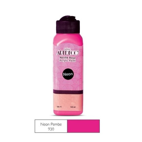 ARTDECO NEON AKRİLİK BOYA 140ML NEON PEMBE 930